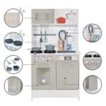 מטבח לילדים מעץ אלקטרוני גלי W10C843 מאת בית העץ