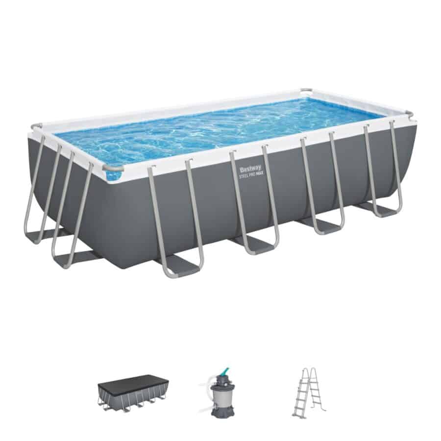 ⁦בריכת אולטרה מלבנית pro max steel (488X244X122 סמ) 56671 מבית BESTWAY⁩ – תמונה ⁦7⁩