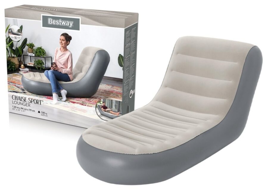 מיטת שיזוף מתנפחת אפורה 75064 מבית Bestway